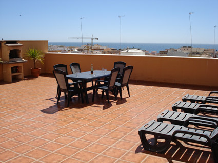 Malaga Apartment Rental, Rincon de la Victoria - Terrace with sea views