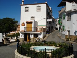 The main street running through the village